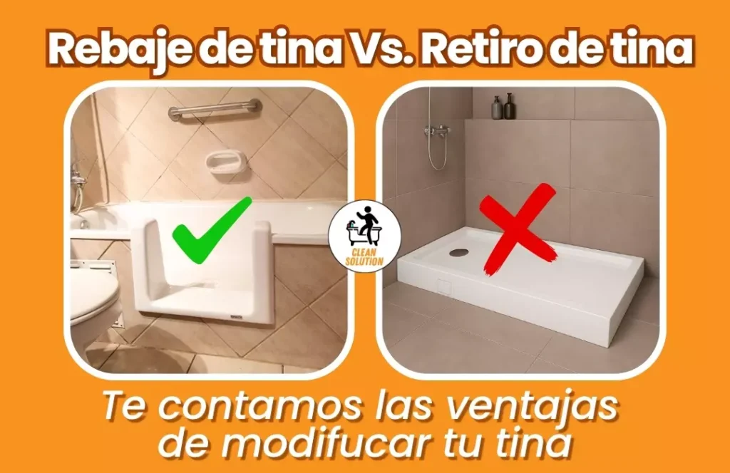 Rebaje de tina VS receptaculo