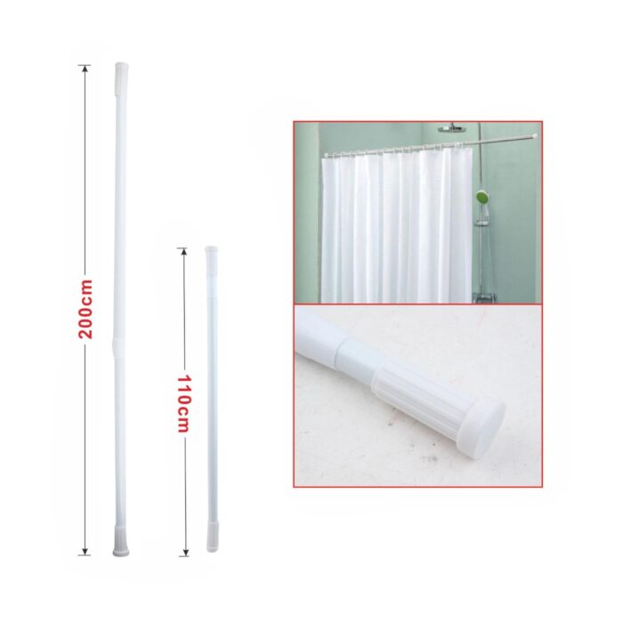 Kit barra extensible más forro de cortina plástica